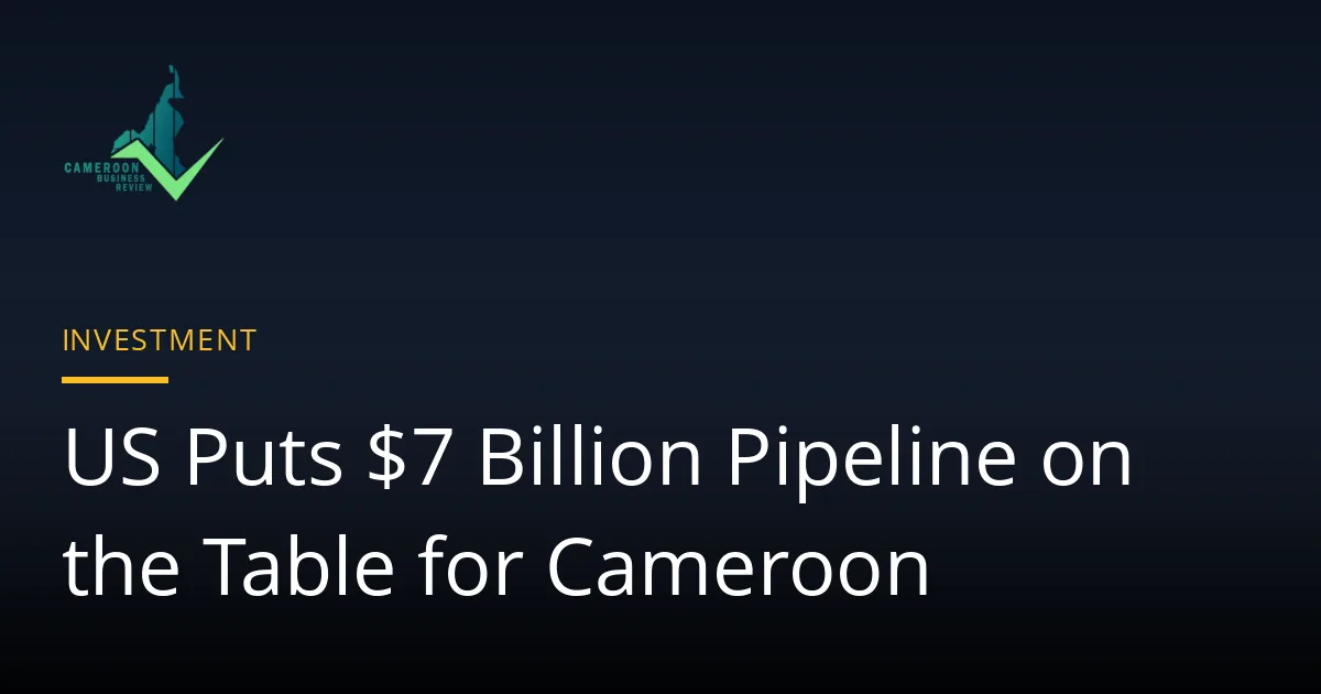 US Puts $7 Billion Pipeline on the Table for Cameroon.